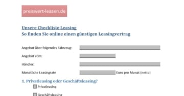 Checkliste Leasing