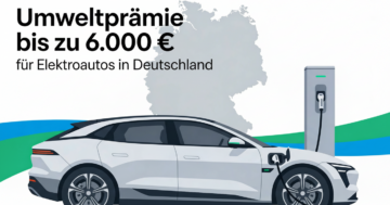 Umweltprämie bis zu 6.000 Euro für Elektroautos in Deutschland (Bild mit KI erstellt)